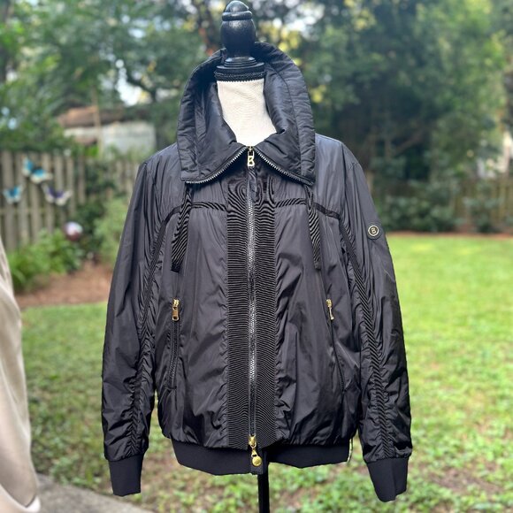 Bogner Mala Black Tech Bomber Jacket - Size 10 Women's - Picture 1 of 15